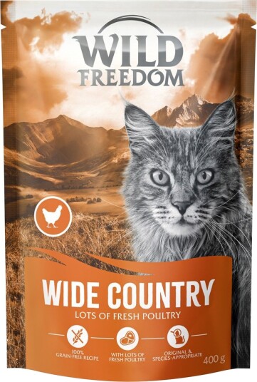 Wild Freedom Tørrfôr Adult Wide Country Fjærkre Kornfri Oppskrift Ny 400 G