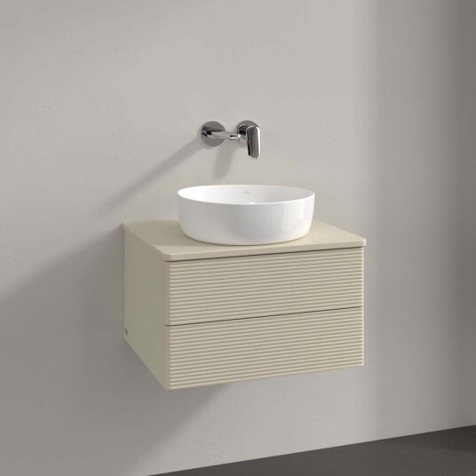 Villeroy & Boch Antao Servantskap med 2 skuffer 60x50x36 cm m/lys Grå Matt Villeroy & Boch Antao Servantskap med 2 skuffer 60x50x36 cm m/lys Grå Matt