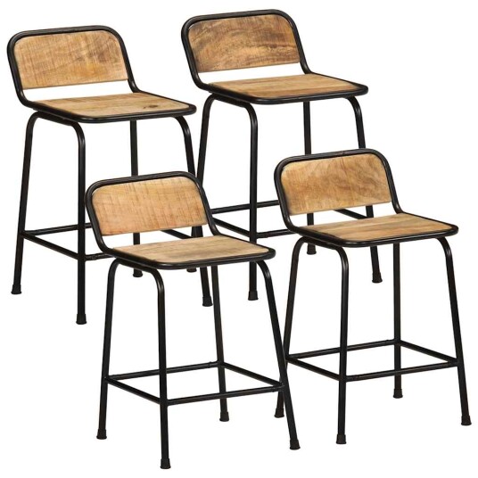 Barkrakker 4 stk 46x35,5x70 cm grovt heltre mangotre 8721102922312 Barkrakker 4 stk 46x35,5x70 cm grovt heltre mangotre 8721102922312