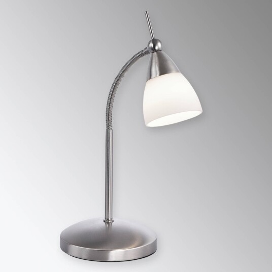 Paul Neuhaus Bordlampe Pino dimbar Aluminium / grå / sink Stue / spisestue Metall Moderne