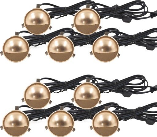 Light By Juhl Saga innfelt trappespotlight messing 10 pk