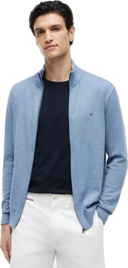 Tommy Hilfiger Essential Cotton Zip Thru Blue L Tommy Hilfiger Essential Cotton Zip Thru Blue L