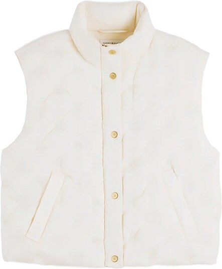 Tommy Hilfiger Lw Down Flag Quilt Vest   Cream   XS