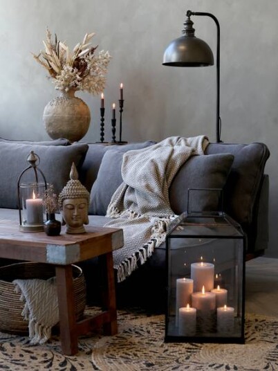 Chic Antique Sofa med 5 puter fra Chic Antique H78/L200/B97 cm Chic Antique Sofa med 5 puter fra Chic Antique H78/L200/B97 cm