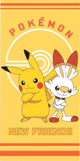 Pokemon New Friends Badehåndklæde   100 Procent Bomuld