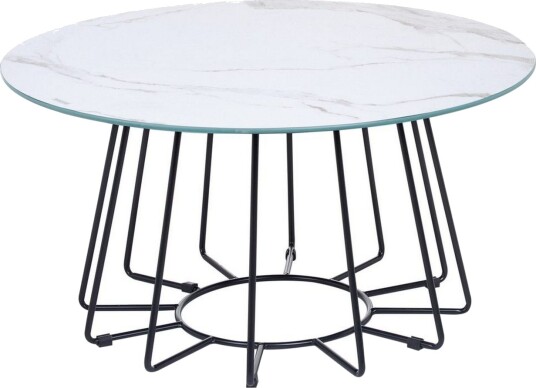 Soffbord Beliani Bernie Svart/Vit White\|\|Black -