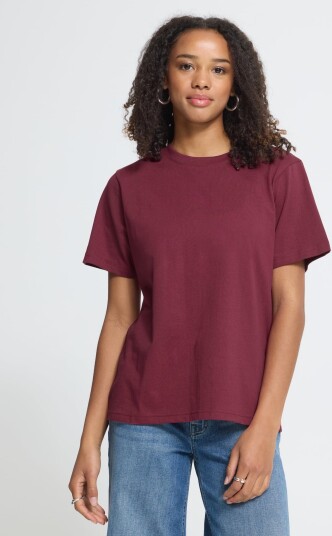 Ichi Palmer Loose Short Sleeve Burgunder XXL