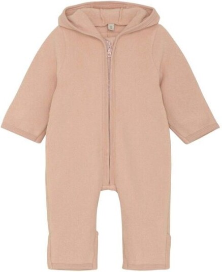 HUTTEliHUT bomullsfleecedress med ører Mahogany Rose