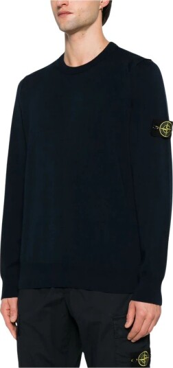 Stone Island, Herre, Strikkevarer, Blå, S,