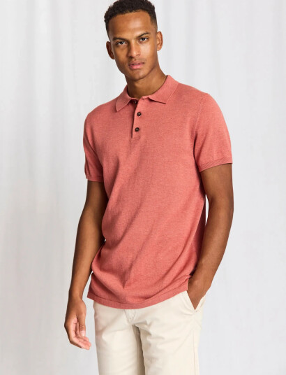 Bruun & Stengade Bs Baldo Regular Fit Polo Shirt   Pink   S