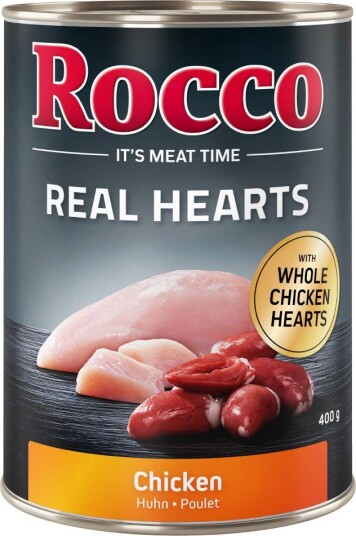 Rocco Real Hearts 12 X 400 G Kylling Med Hele Kyllinghjerter