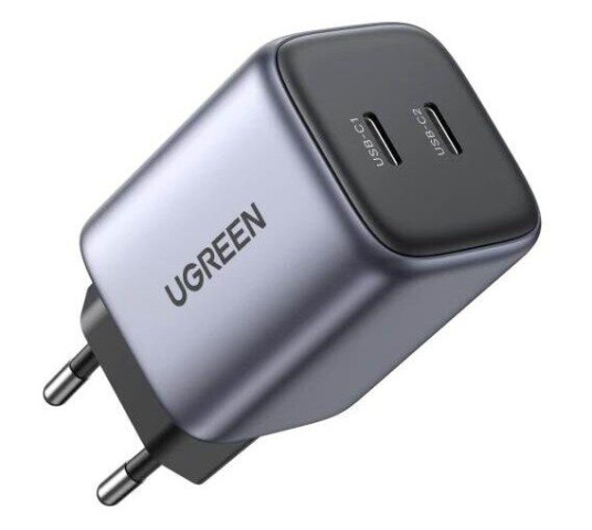 UGREEN GaN 45W Dobbel USB-C Hurtiglader Grå UGREEN GaN 45W Dobbel USB-C Hurtiglader Grå