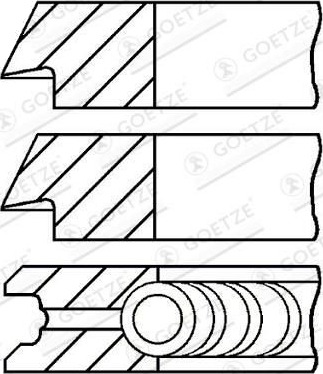 Stempelringsett GOETZE ENGINE 08-139900-00