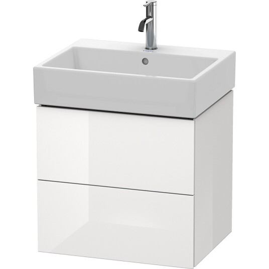 Duravit L-Cube Servantskap m/2 skuffer 484x544x459 mm Hvit Høyglans Lakk