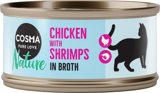 Cosma Våtfôr Nature Kyllingbryst & Reker 6 X 70 G