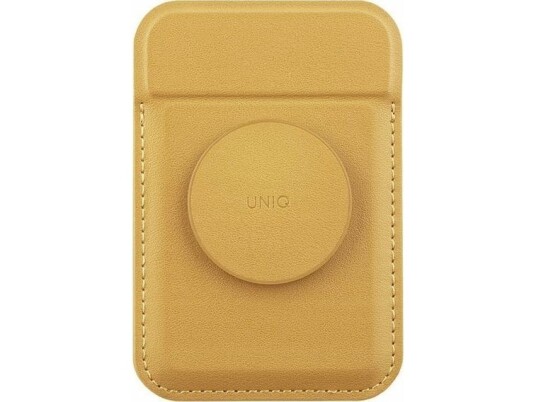 Uniq Flixa Magnetkortlommebok Med Stativ Gul/Kanarigul Magsafe