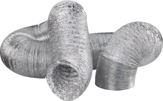 Wallair N55878 Fleksibelt Ventilasjonsrør I Aluminium Ø X L 10,2 Cm X 10 M Sølv
