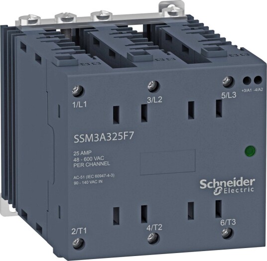 Schneider Electric Relé SSM3 3-Fase, 600 v, 25 A