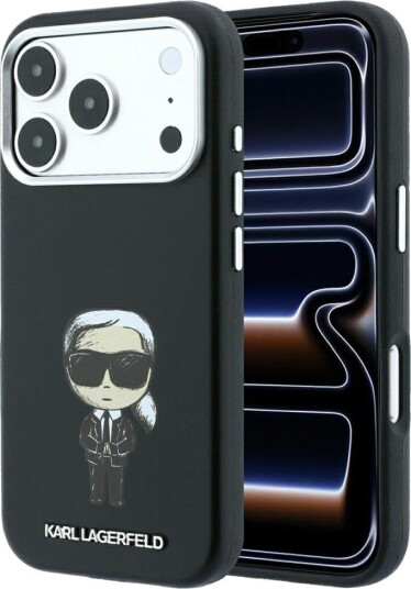 Karl Lagerfeld Smooth Ikonik Sketch MagSafe-etui til iPhone 18 Pro Max / 17 Pro Max Svart