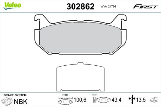 Bremseklosser VALEO 302862