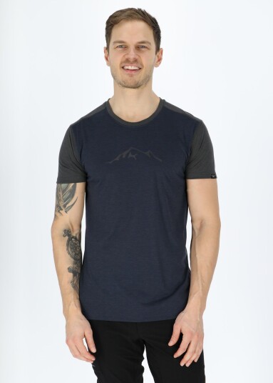Swedemount Trondheim Lyocell Tee Navy/Charcoal S T-Shirts