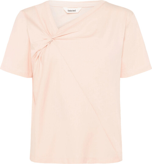 Selected Slfmila Twisted Ss Tee Pink XS