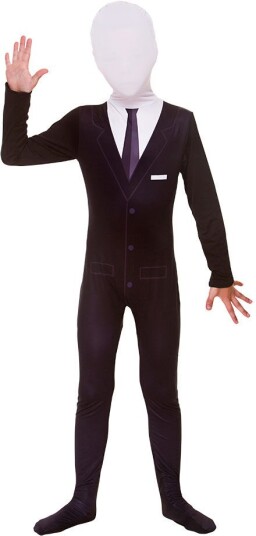 Wicked Costumes Ltd Kidz Skinz Slenderman, 5-7 år