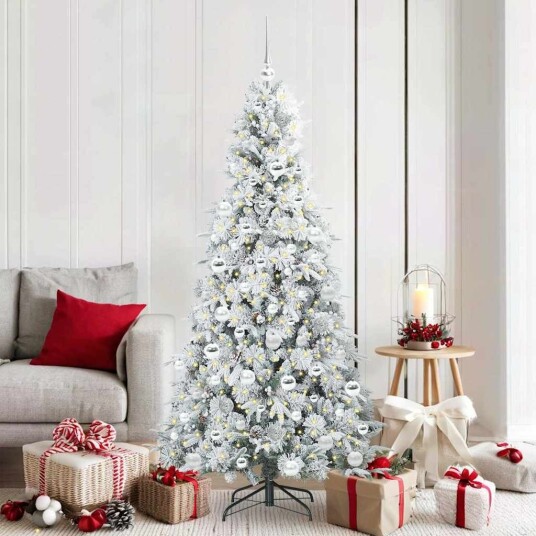 Kunstig sammensatt juletre med 300 LED grønn 180 cm PE og PVC Kunstig sammensatt juletre med 300 LED grønn 180 cm PE og PVC