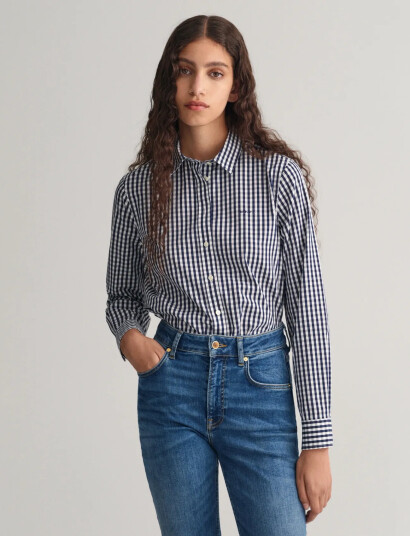 GANT Reg Poplin Gingham Shirt - Multi/patterned - 34 GANT Reg Poplin Gingham Shirt - Multi/patterned - 34