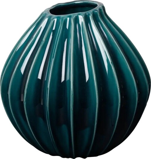 Broste Copenhagen Wide Vase - BLUE - H 25 cm