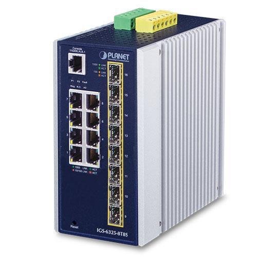 PLANET IP30 Industrial L3 8-Port