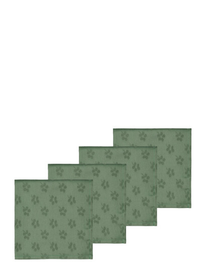 Södahl Stofservietter Forget-Me-Not Damask Green 4 Stk. - Green - 45X45CM x 45
