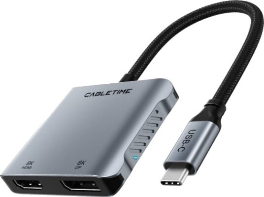 Cabletime Cb71g Usb 2.0 Type C Displayport Hdmi Usb 2.0 Type A Usb Type C 60 Hz 7860 X 4320 4320P 7860 X 4320 Piksler