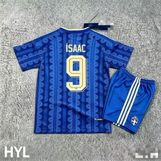 Sveriges herrelandslag i fotball NR.9 ISAAC Barnsett drakt og shorts pustende polyester fotballdrakt sportsfanutstyr24