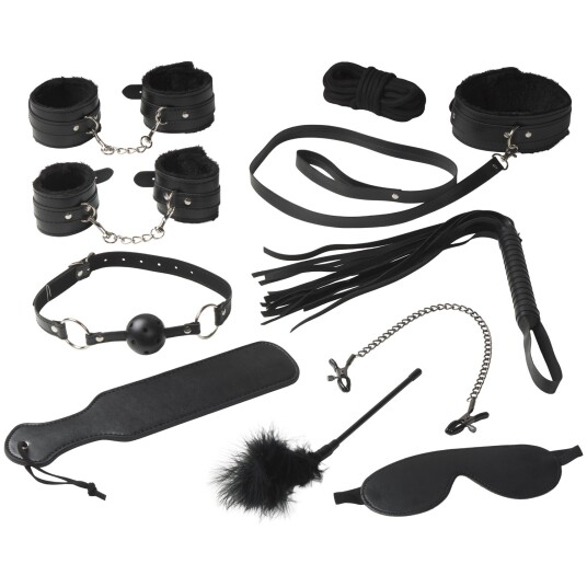 baseks Kinky Soft Bondage Nybegynner Sett - Svart - Svart
