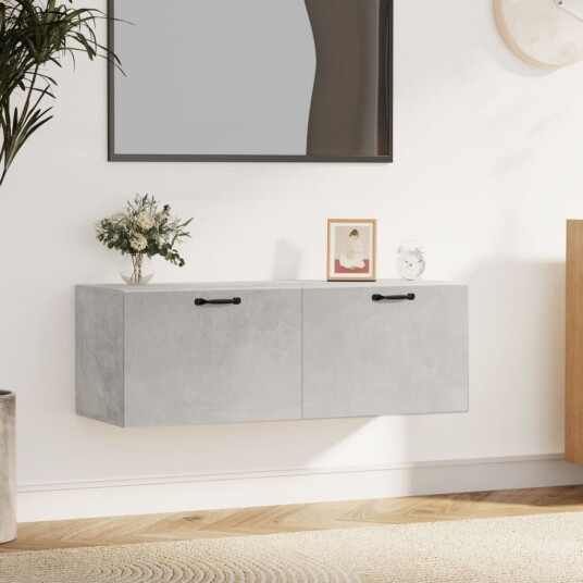 vidaXL Veggskap betonggrå 100x36,5x35 cm konstruert tre vidaXL Veggskap betonggrå 100x36,5x35 cm konstruert tre