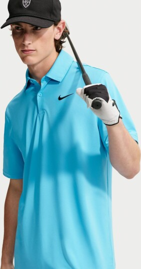 Nike Velocity M Dri Fit Golf Polo Golf pologenser herre Baltic Blue Black Small