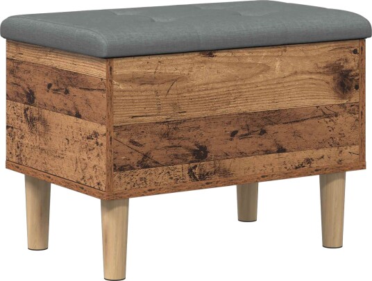 vidaXL Oppbevaringsbenk med pute Eiketre 62 x 42 x 46 cm vidaXL Oppbevaringsbenk med pute Eiketre 62 x 42 x 46 cm