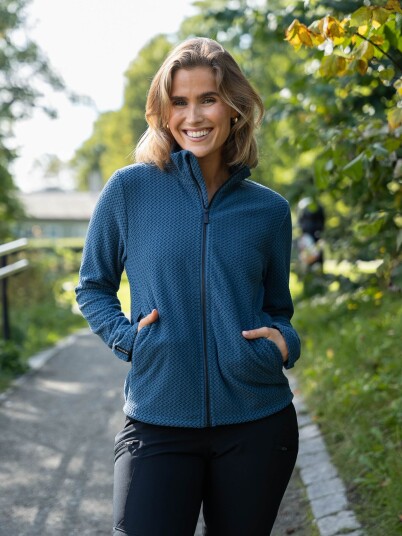 Twentyfour Aurora Long Zip Fleece Blå 34