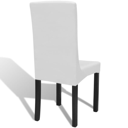 Rette strekkbare stoltrekk 6 stk hvit 8718475898559 Rette strekkbare stoltrekk 6 stk hvit 8718475898559