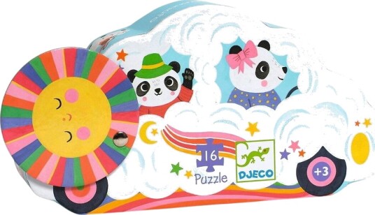 Djeco Puslespill 16 Brikker Cloud Bil Djeco OneSize Puslespill Blå