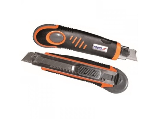 Dedra Knife 18 Mm Gummihåndtak 3 Blader (M9029)