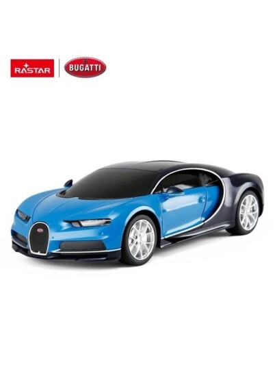 Rastar Bugatti Chiron 1:24 Radiostyrt Bil med LED-lys Blå