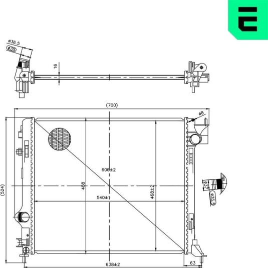 ERA 673601 Radiator motorkjøling