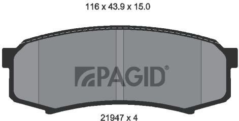 PAGID T3064N Bremseklosser