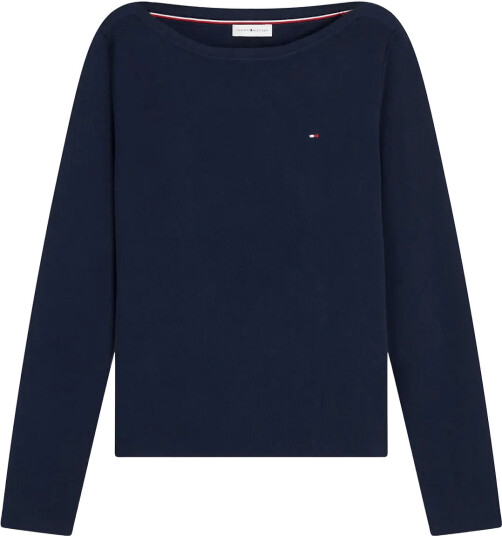 Tommy Hilfiger Full Needle Boat Nk Ls Swt Navy XS