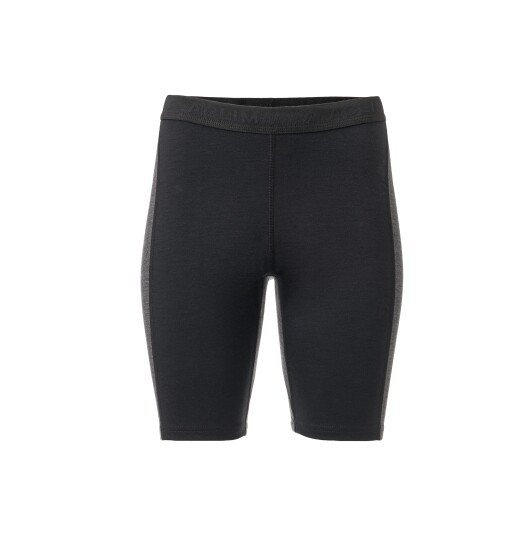 Aclima WarmWool Long Shorts w/Windstop V2 Damer Jet Black / Marengo M