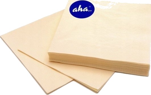 Aha Servietter Aha 3 Lags 1/4 Fold 33X33 Cm 20 Stk. Champagne