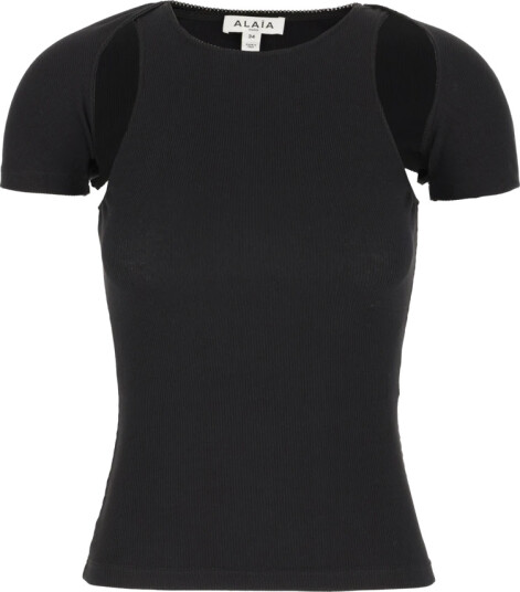 Alaïa Dame Topper Svart 2XS,