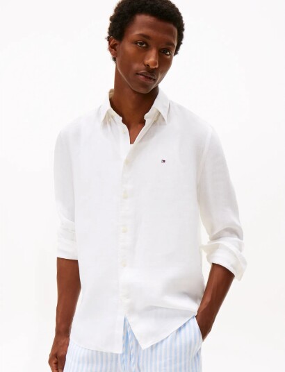 Tommy Hilfiger Pigment Dyed Li Solid Rf Shirt White S Tommy Hilfiger Pigment Dyed Li Solid Rf Shirt White S